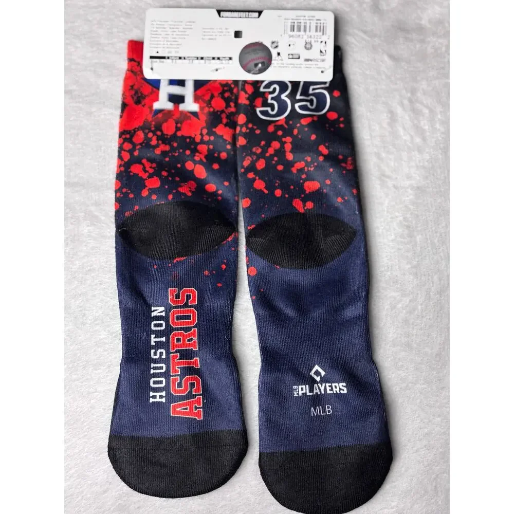 For Bare Feet Youth (13, 1-3) Houston Astros Verlander #35 Socks NWTs